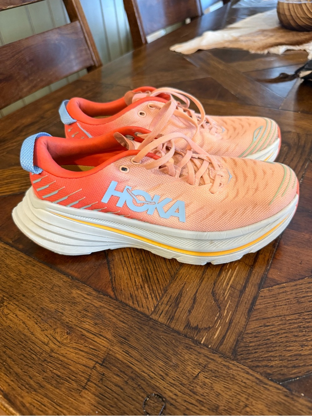 HOKA Women’s Coral/Pink Running Shoes